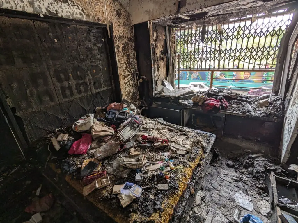 Fire affected Building image